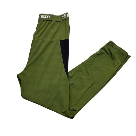 Men’s ESDY Green and Black Layering Pants Size XL - Picture 1 of 9